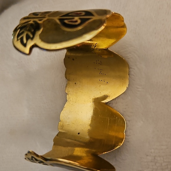 Vintage Unique Indian Brass Apples Life and Renewal Symbolic Cuff Bracelet - Picture 5 of 12